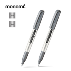 LABU 골드 실버 화이트 고급형 네임펜 세트, 1팩, 은색+은색