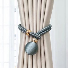 커튼 스트랩 가볍고 사치스러운 조절 거즈 스트랩 심플 커튼 버클 스트랩 큐티한 여밈 스트랩, 짙은 남색, 3대 6세트, 1개