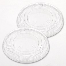 디저트컵 포장용기 컵과일용기 뚜껑 92파이 투명 무타공 평리드 50개 PET 막힌 평뚜껑, 1세트, 50개입