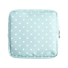 衛生棉收納包 護墊收納包 隨身生理用品收納包 可愛圓點衛生棉包 小物收納袋, 綠色圓點