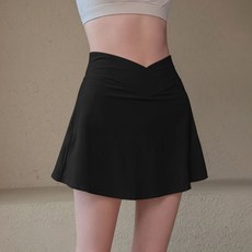 時尚健身瑜伽短裙女防走光高腰運動網球裙羽毛球健身裙夏季新款