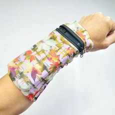 야외 스포츠 손목 가방 다목적 보관 사이클링 달리기 모바일 전화 수납 편리한 지퍼형 경량 디자인 운동 필수템 여행용 스타일, 1개, AF_단풍잎 체크 무늬