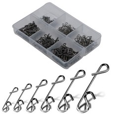 개/상자 낚시 라인 브레이드 매듭 커넥터 낚싯줄 와이어 회전 롤링 링 링 연동 액세서리 Pesca 태클 도구, [01] black nickel, [06] 2000pcs Size 1, 1개