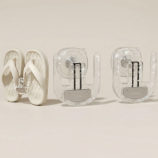 체리닷컴 곰팡이방지 흡착식 욕실 슬리퍼 걸이 거치대, 투명, 2개