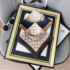 여성용 코디 엄마선물 스카프 패턴 모조실크 클래식 머플러