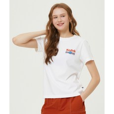 매장정품 코닥 KODAK 레시피 스노우워싱 반팔티셔츠 우먼 IVORY K5222LRS11IVR 673202