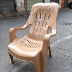 해변 수영장 의자 낮은 플라스틱 전용-화이트 1장 등받이 팔걸이 두꺼운 펜션, A. 두꺼운 새 소재-카키