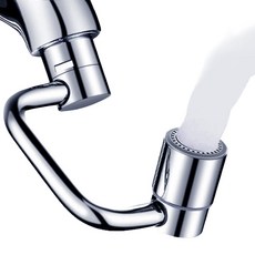 욕실낭만 1080도 자유회전 U라인 워터탭 듀얼분사 각도조절 수도꼭지, 1개