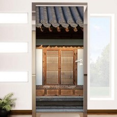 아트박스/꾸밈 pr560-한국전통한옥_현관문시트지, 단품