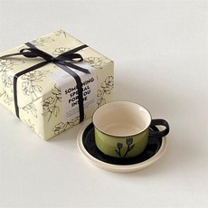 CATALPA ISLAND 咖啡杯碟套裝 陶瓷杯, 1個, 250ml 禮物裝+玫瑰勺