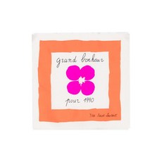 생 로랑 중고 1990's 플로럴 프린트 스카프