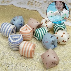 KC인증 팔튜브 물놀이 암링 감성 예쁜 바다수영 파도타기 수영 워터파크 암튜브 아쿠아 스트라이프 바캉스 팔튜브, 그린 줄무의