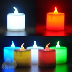 파스텔숲길 파티초 LED 티라이트초 대형, 레드