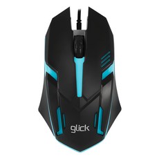 지클릭커 슈퍼히어로 게이밍 LED 유선 마우스, CT170, 블랙