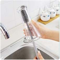 WOOJOO 병솔 젖병솔 텀블러 실리콘 솔 병세척솔 흰색, 단품, 1개