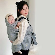포대기 아기 애기업는 힙시트아기띠 편한 신생아 슬링 돌아기 올인원 영아, 여름망사 그레이