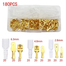 박스형 압착 단자 전기 커넥터 U/O 모양 스플라이싱 종단 2.8/4.8/6.3mm 와이어 커넥터 케이블 종단 펜치, [13] 180pcs No Pliers, 13 180pcs No Pliers