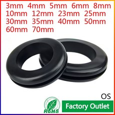 고무패킹 고무링 세트 보호 와이어용 양면 고무 그로밋 링 OS 무독성 무취 개스킷 6mm 12mm 23mm 25mm 30mm 35mm 40mm 50mm 60mm 10 개 50, [01] 50pcs, [06] A size 7mm OS