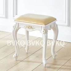 BVKQ유럽풍 엔틱 화장대 의자 공주의자 엔틱 사각 고급진 스툴BVKQ, 45cm 골드도금 골드 벨벳 시트