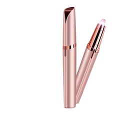 정리펜 깔끔한 잔털 전동 트리머 잔털정리펜 눈썹 바리깡, A. 로즈 골드