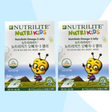 암웨이 뉴트리키즈 오메가3 젤리 2개 새콤달콤 젤리, 273.6g