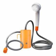 휴대용 usb 충전식 전동 샤워기 캠핑 샤워기 목욕 공예품 강력 펌프 1.8m, 스페인, 주황색, 1개