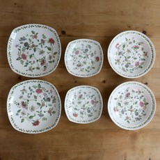 Roco Living 骨瓷白金漢小菜盤 6入組, 混合色, 1套