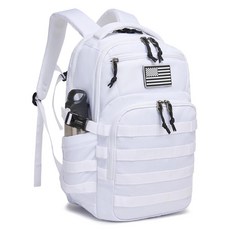 아마존평점4.5+ 미국출고 159152 밀리터리 택티컬 백팩 블랙 전술 소형 공격용 가방 사무라이 남성용 카키 실외, Medium, 화이트