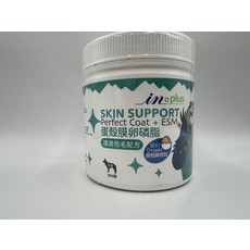 in-plus 犬用皮膚護理營養品 亮毛配方 專利成分 呵護皮膚健康 60顆, 1個, 毛髮皮膚, 300顆
