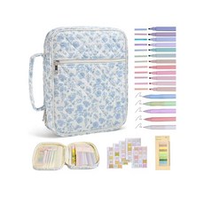 跨境爆款書籍收納包絎縫棉大容量手提包禱告書籍收納便攜防塵書套, 多種花色,帶配件, 1個