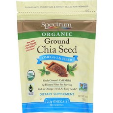 스펙트럼 에센셜 유기농 분쇄 치아 씨앗 10 온스 Spectrum Essentials Organic Ground Chia Seed 10 Oz, 1개