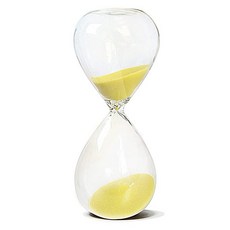 모래시계 HoveBeaty 수제 모래 타이머 세트 시간 관리를 위한 15분 내구성 있는 유리 구조 (15분 핑크)_164807, 옐로우_164807