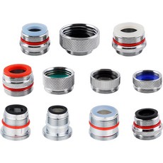 11pcs 수도꼭지 어댑터 키트 황동 에어레이터 세트 남성 싱크 어댑터를 NH 34 가든 호스 G 12 샤워 호스로 변환하여 탈착식 에어레이터와 인서트 모두에 적용합니다, 11 pcs set