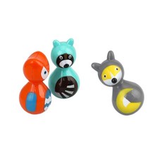 2세 소근육발달 미니 동물 오뚝이 3종 배밀이 동체시력 오감발달 눈근육, 1세트, 혼합