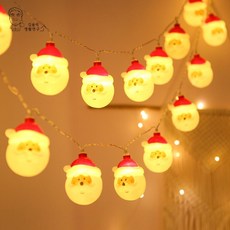 눈사람 10구 LED 트리조명 크리스마스 장식 전구 산타 WWB65BCC, 1개
