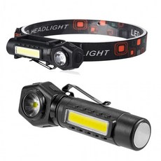 XPE LED COB 멀티 야외 손전등 후레쉬 랜턴 헤드랜턴 겸용 jun+912YR, 선택1)KX212멀티랜턴+케이블, 1개