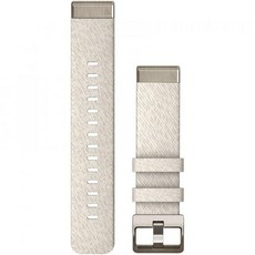 가민 퀵핏 20mm 시계 밴드 크림 헤더드 나일론과 소프트 골드 하드웨어, 가민 퀵핏 20mm 시계 밴드 크림 헤더드 나일론과 소