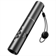 USB 충전 기능이 있는 전자 호루라기 축구 축구 인명구조원 교실용 스포츠 호루라기 휴대용 손전등, 검은색