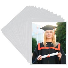 Samsill 50팩 울트라 클리어 10.2x15.2cm(4x6인치) 포토 앨범 페이지 3링 바인더 혼합 형식 보관용 슬리브 홀더 3포켓 탑 로딩 총 300장, 50팩 (8x10)