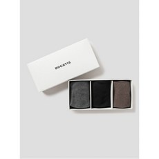 [로가디스(삼성물산)] [로가디스] 뉴베이직 조직 솔리드 미들 삭스 [3족 SET] 블랙 (MA57KTRX25)