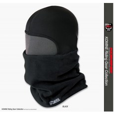 오토바이 방한마스크 고밀도 후리스 바이크 방한용품 코미네 넥워머 09-016 Face Mask, BLACK, 1개