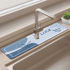 硅藻泥水龍頭吸水墊洗手檯廚房水池瀝水墊防濺水衛生間浴室檯面墊, 1個