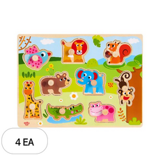 투키토이 사파리 꼭지 퍼즐, 4개, 9피스