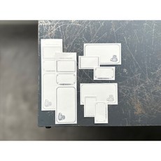 Rakui Hana 撕線便條紙, 1個, 02.文具時光 (深藍x銀) LB038, 深藍x銀