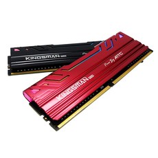 AITC 艾格 KINGSMAN RGB DDR4 16GB(8GBx2) 3200MHz 電競記憶體, 黑色+紅色, 1套