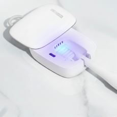 세균제로 휴대용 칫솔 살균기 소형 무선 건조, 화이트, V-100 칫솔 살균기