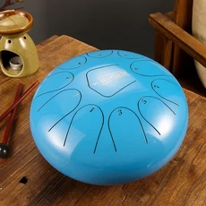 HLURU Glucophone 스틸 텅 드럼 10 인치 노트 D 톤 음악 미묘한 요가 명상 타악기, 04 10 Inch 11 Notes9