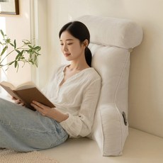 코잠 팔이 편안 꿀템 팔걸이 등받이 쿠션, 펄화이트