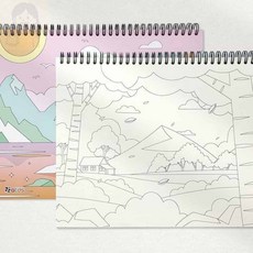 컬러링북 랜덤1개 앤 랜드마크 컬러드로잉북 풍경