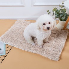 투니스 반려동물 심플 퍼 매트, 카키, 1개